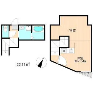 プラムガーデン竹下【201号室】の間取り
