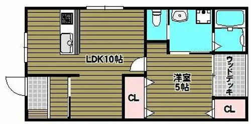 アーブルメゾン【1階】の間取り