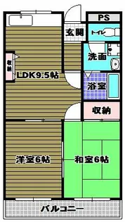 リバーサイドマンション【2階】の間取り