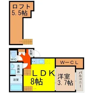 ハーモニーテラス鳴海IV【2階】の間取り