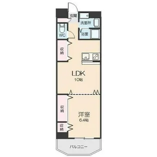 第13オオタビル【10階】の間取り