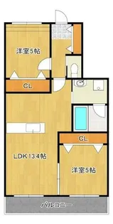 医生ヶ丘ヴァレンシア【B303号室】の間取り