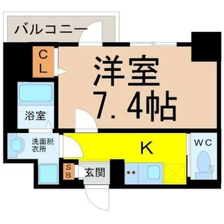 エスリード新栄デュオ【4階】の間取り