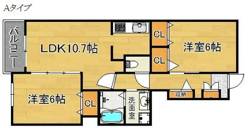 アンジュ【1階】の間取り