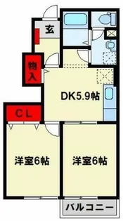 サンパティークⅢ【102号室】の間取り