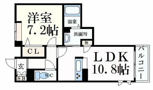 アルベージュ今宿【1階】の間取り