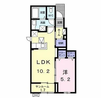 Nリシェス羽塚【1階】の間取り