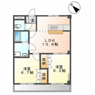グラン・リーオ伏見【2階】の間取り