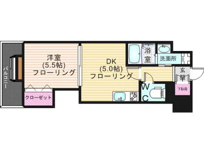 グランメールエスティエ【905号室】の間取り