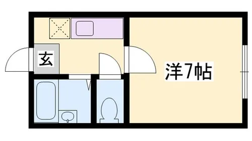プランドール英賀保【208号室】の間取り