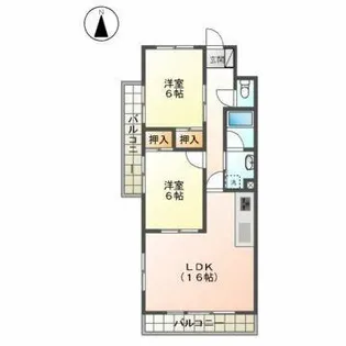 メナー浄心Ⅱ【403号室】の間取り