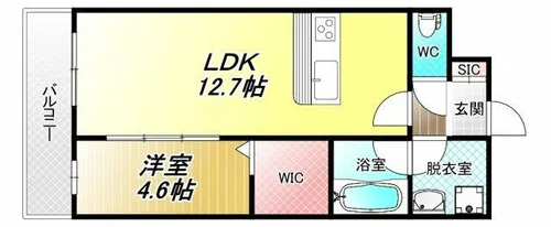 ドミソレイユⅡ【1階】の間取り