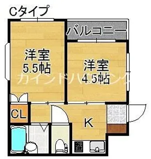 フレンドハイツ【6階】の間取り