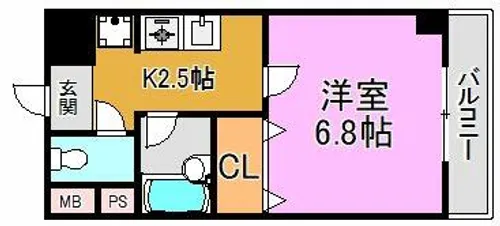 シティーヴェローナ【6階】の間取り