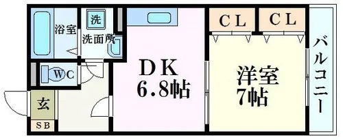 エステート英賀【2階】の間取り