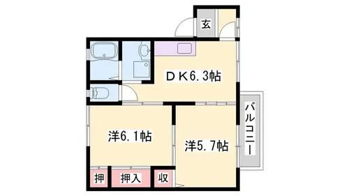 フォーレスひらつか【2階】の間取り