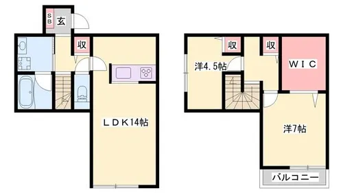 赤穂駅前UTテラスハウス【C号室】の間取り