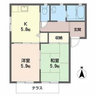 アンベル2【1階】の間取り