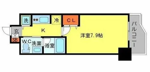アーデン堺筋本町【4階】の間取り