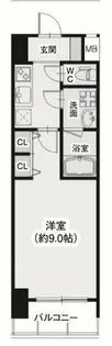 スプランディッド淀屋橋DUE【10階】の間取り