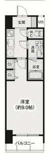 スプランディッド淀屋橋DUE【10階】の間取り