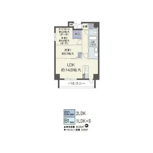 カスカータ高槻【3階】の間取り