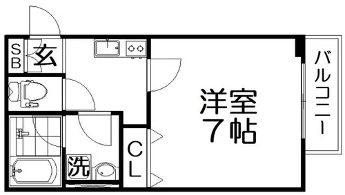 INOVE寝屋川大利町【3階】の間取り