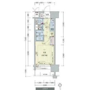 プレサンス天満橋アンジェ【8階】の間取り