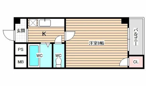 ツリガミ海老江ツインビルパート2【2階】の間取り