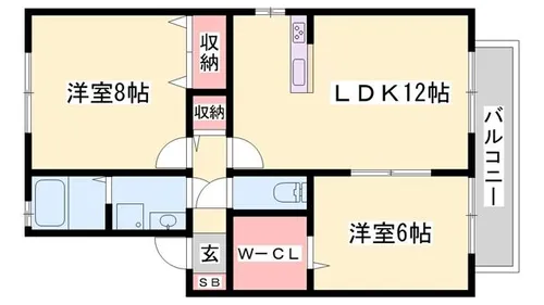 シャルマンコートA【102号室】の間取り