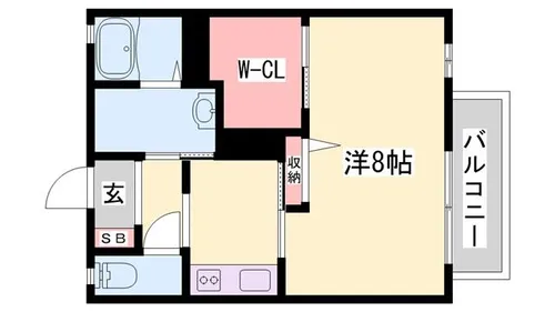 グリーンロード上中【203号室】の間取り