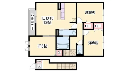 メゾンフォレスト【2階】の間取り