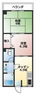 メトレス福田3【3-C号室】の間取り