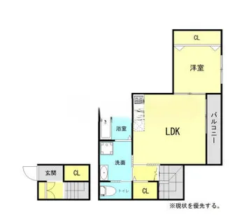 ラシックランテ竹下【2階】の間取り