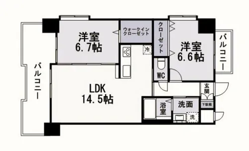 サンシャイン.プリンセス 五番街【4階】の間取り