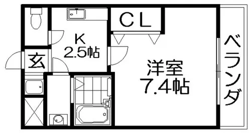 ルガール【2階】の間取り