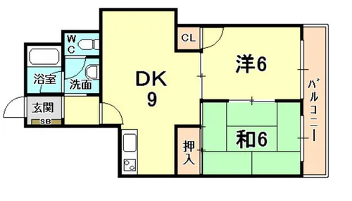 グリーンマンション【1階】の間取り