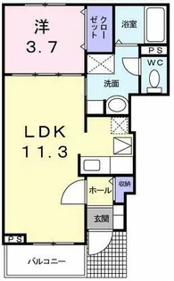 メゾンジャスティス【1階】の間取り