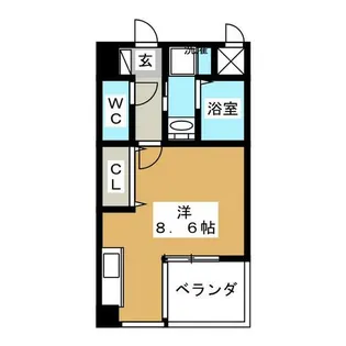 1Rの間取り画像