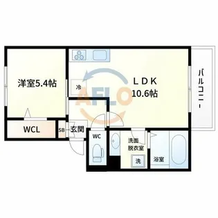 セピアコート住吉大社【1階】の間取り