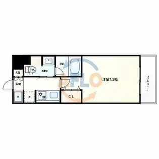ルネフラッツ森小路駅前Ⅱ【6階】の間取り