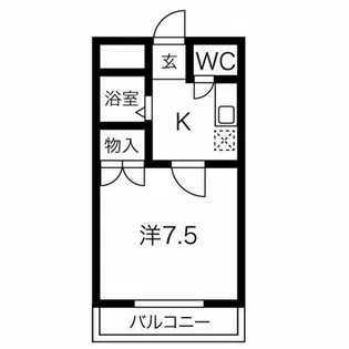 コーポアスナロ【102号室】の間取り