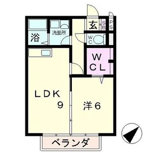セジュールコウハナA【1階】の間取り