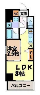 ルネフラッツ黒川Ⅱ【5階】の間取り