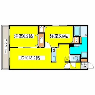 アクアトピア真栄【303号室】の間取り
