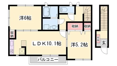 ポーシェガーデン6【201号室】の間取り