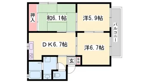SERIE B棟【2階】の間取り