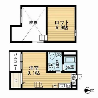 LUCE【201号室】の間取り