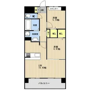 LIBTH上牟田EAST【0203号室】の間取り