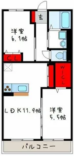 グレースメゾン背戸口【1階】の間取り